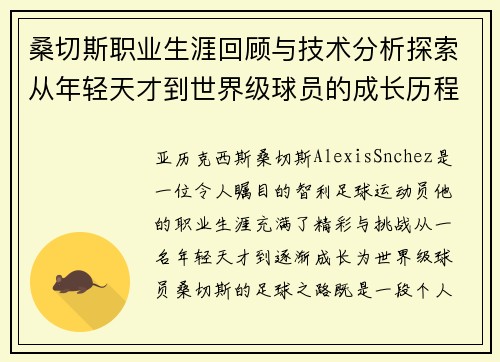 桑切斯职业生涯回顾与技术分析探索从年轻天才到世界级球员的成长历程